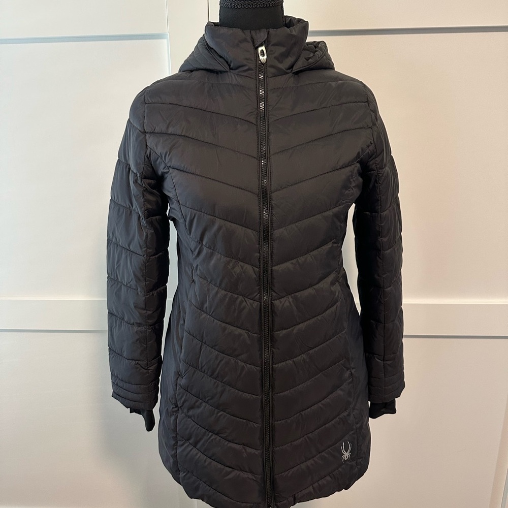 Spyder Girls Black Winter Jacket - Large 12/14